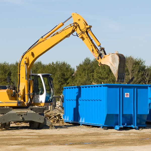 are there any restrictions on where a residential dumpster can be placed in Fort Towson Oklahoma